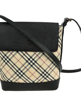 Deal BURBERRY BEIGE BURBERRY CHECK SHOULDER BAG NQ02165